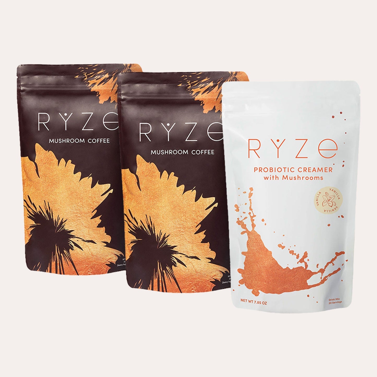 RYZE Mushroom Coffee - with 6 Organic Adaptogenic Mushrooms Grown in USA and High Potency - RYZERYZE Mushroom Coffee - with 6 Organic Adaptogenic Mushrooms Grown in USA and High PotencyRYZE